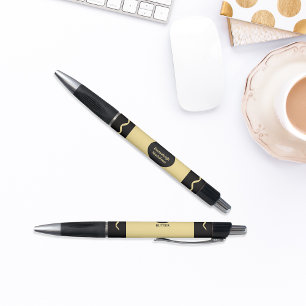 Butter Yellow Crayon Wrap Monogram Name Pen