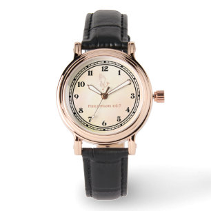 Butter Yellow Dusty Pink Philippians Praying Hands Watch