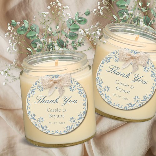 Butter Yellow Elegant Wedding Thank You Favor Tags