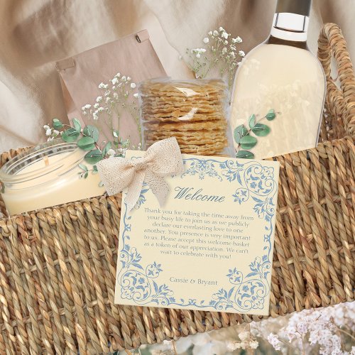 Butter Yellow Elegant Wedding Welcome Gift Bag Favor Tags