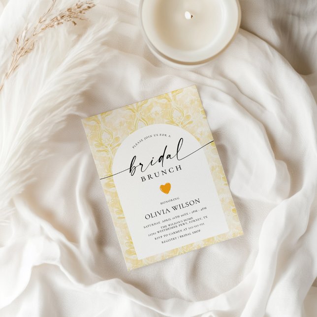 Butter Yellow Floral Bridal Shower Invitation (Creator Uploaded)