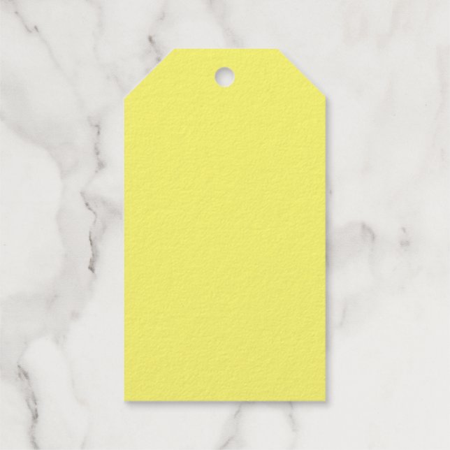 Butter Yellow Foil Gift Tags (Back)