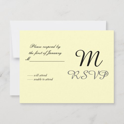 Butter Yellow Initial Reply Card