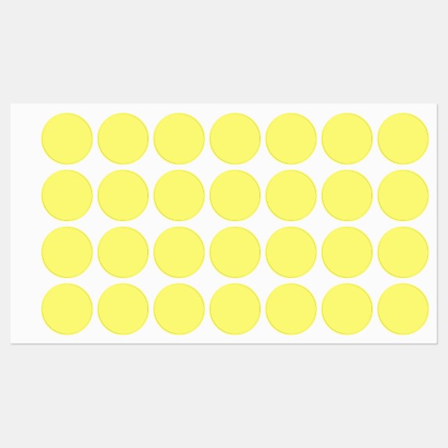 Butter Yellow Labels (Sheet)