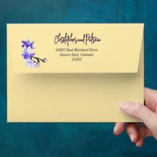 Butter Yellow & Lilac SunOrchid Birthday Envelope
