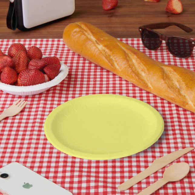 Butter Yellow Paper Plates (Picnic)