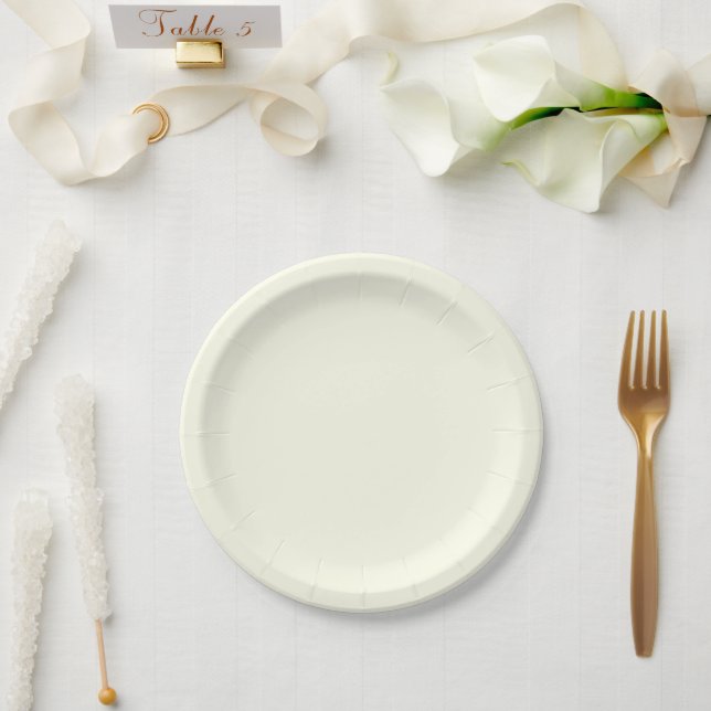Butter Yellow Paper Plates (Wedding)