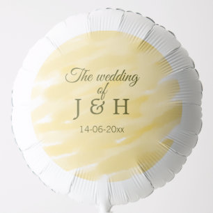 Butter yellow pastel the wedding of couple name le balloon