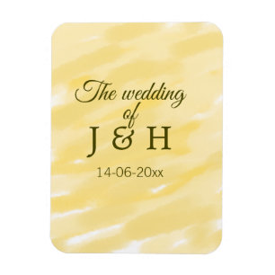 Butter yellow pastel the wedding of couple name le magnet