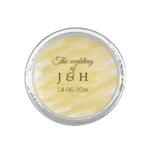 Butter yellow pastel the wedding of couple name le ring