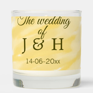 Butter yellow pastel the wedding of couple name le scented candle