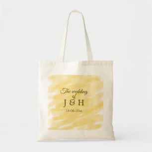 Butter yellow pastel the wedding of couple name le tote bag