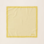 Butter Yellow Personalizable Scarf<br><div class="desc">Beautiful buttery soft yellow fills this chiffon scarf,  framed by a golden yellow trim. Personalize with your own name or initials for a wedding favor or add your bridesmaids names for a bridal wedding party gift.</div>