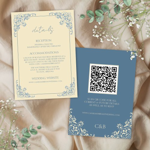 Butter Yellow QR Code Details Enclosure Card