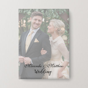 Butter-Yellow Rose Bouquet Wedding Photo Button