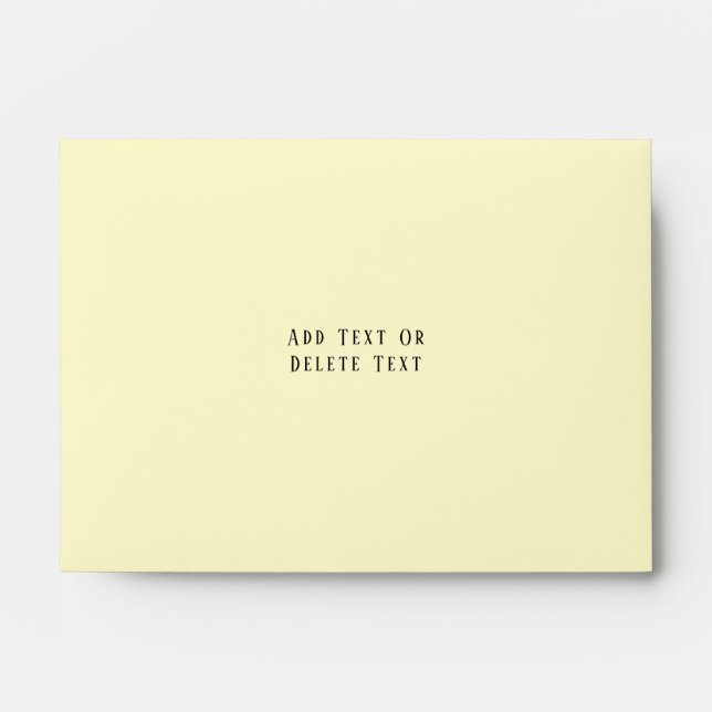 Butter-Yellow Rose Bouquet Wedding Photo Custom Envelope (Front)