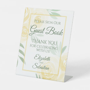 Butter Yellow Roses Please Sign Our Guestbook Sign