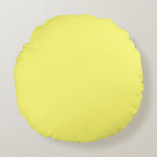 Butter Yellow Round Pillow