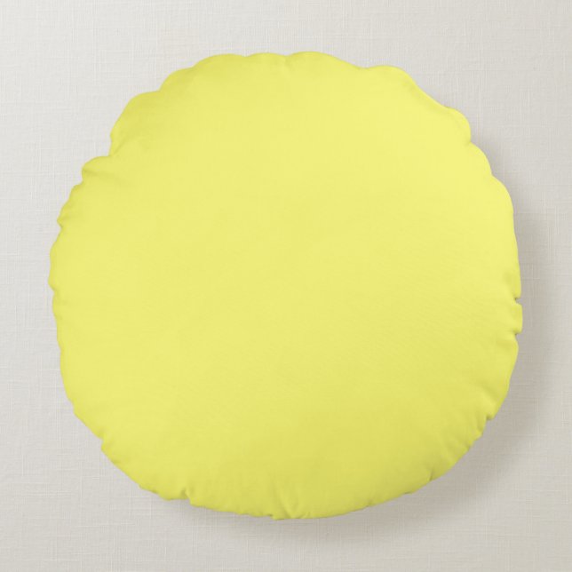 Butter Yellow Round Pillow (Front)
