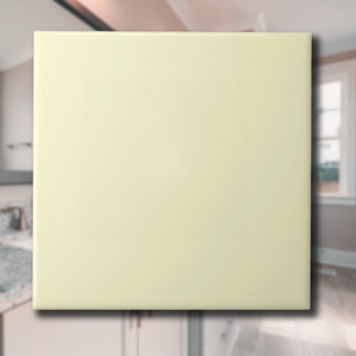 Butter Yellow Solid Color  Classic Elegant Ceramic Tile
