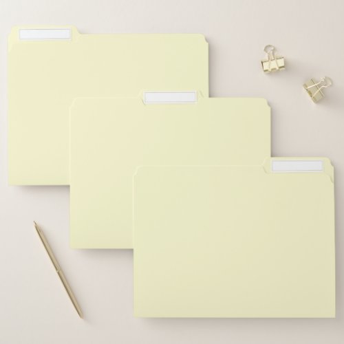 Butter Yellow Solid Color  Classic Elegant File Folder