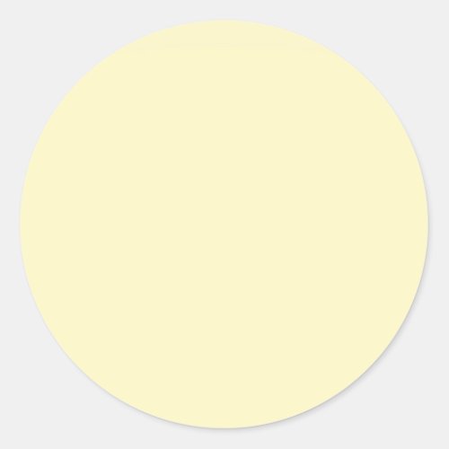 Butter Yellow Solid Color Classic Round Sticker