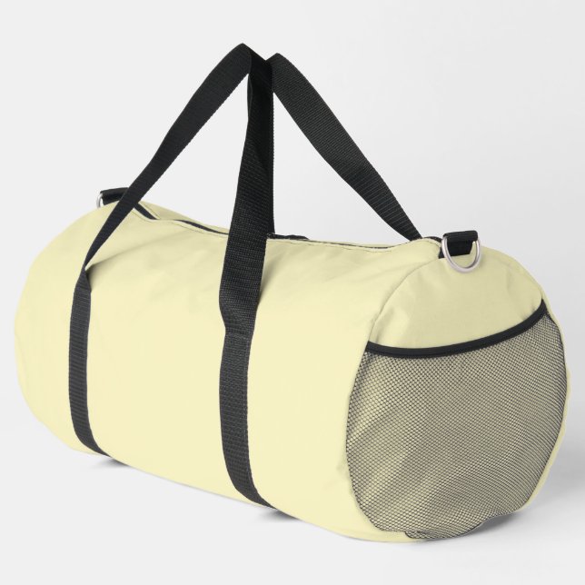 Butter Yellow Solid Color Duffle Bag (Right Corner)