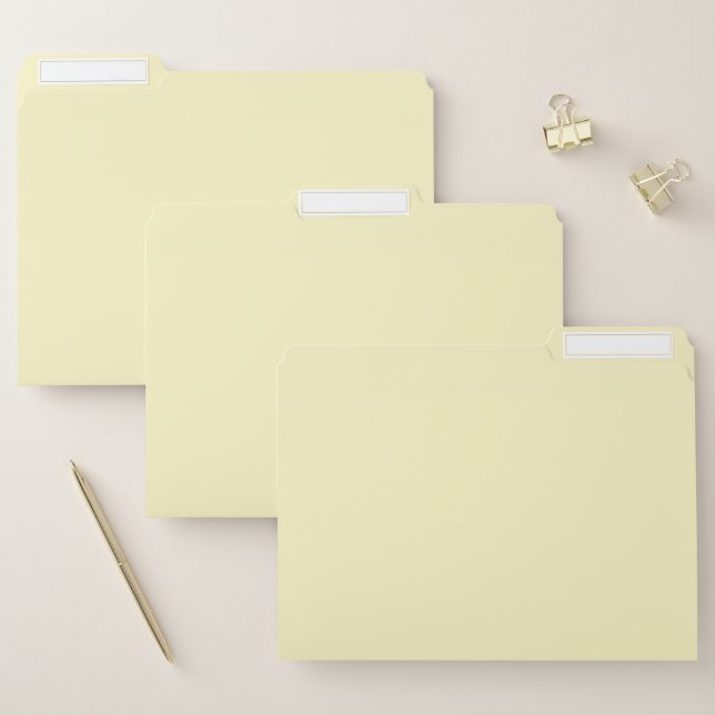 Butter Yellow Solid Color File Folder (Set)