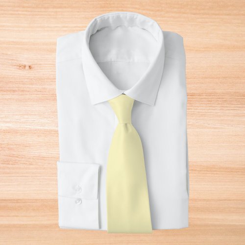 Butter Yellow Solid Color Neck Tie