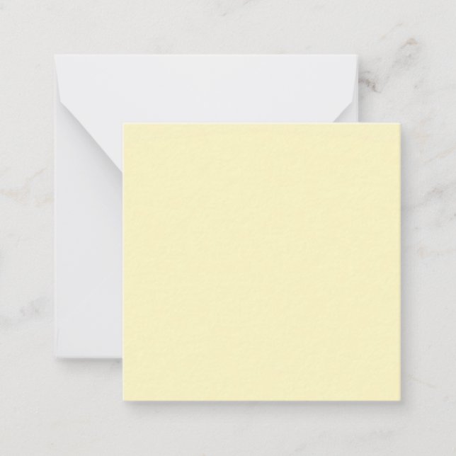Butter Yellow Solid Color Note Card (Front)