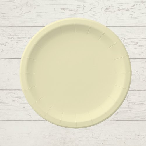 Butter Yellow Solid Color Paper Plates
