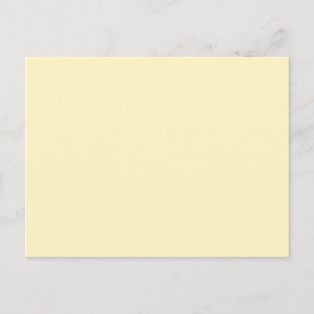 Butter Yellow Solid Color Postcard (Front)