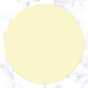 Butter Yellow Solid Color Round Paper Coaster