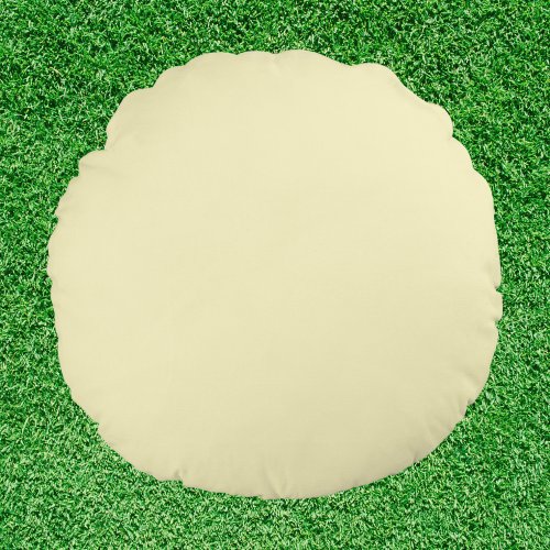 Butter Yellow Solid Color Round Pillow