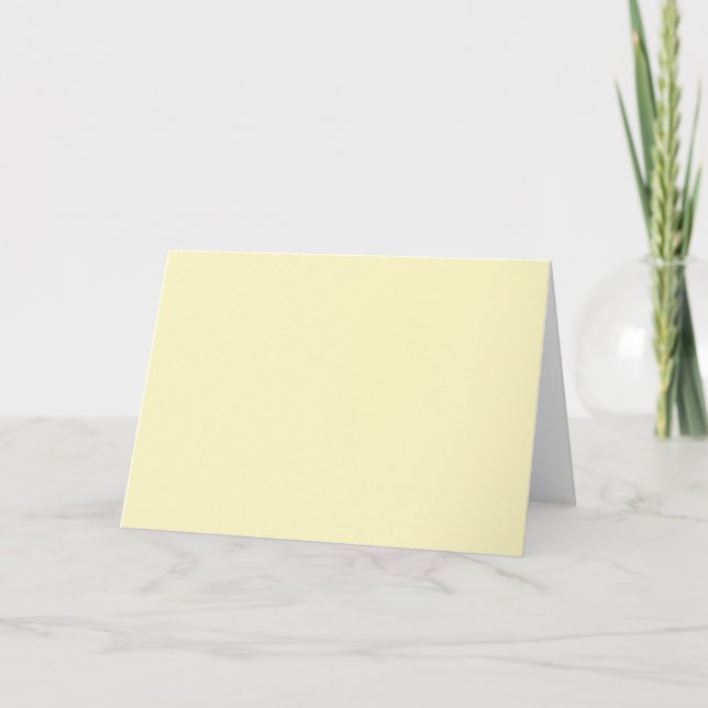 Butter Yellow Solid Color Thank You Card (Front)