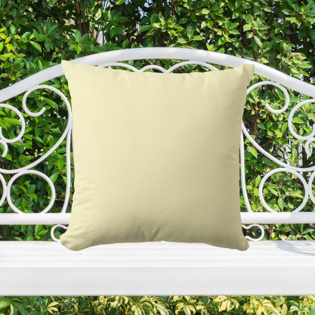 Butter Yellow Solid Color Throw Pillow (Creator Uploaded)