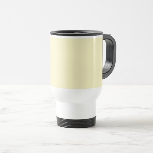 Butter Yellow Solid Color Travel Mug (Front Right)
