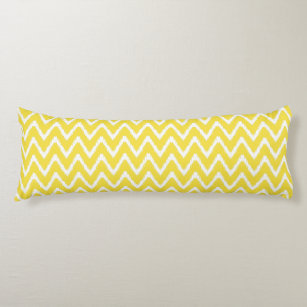 Butter Yellow Southern Cottage Chevrons Body Pillow