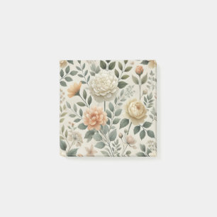 Butter Yellow Watercolor Floral Spring and Summer Post-it Notes