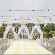Butter Yellow Wedding Dance Floor Rug -