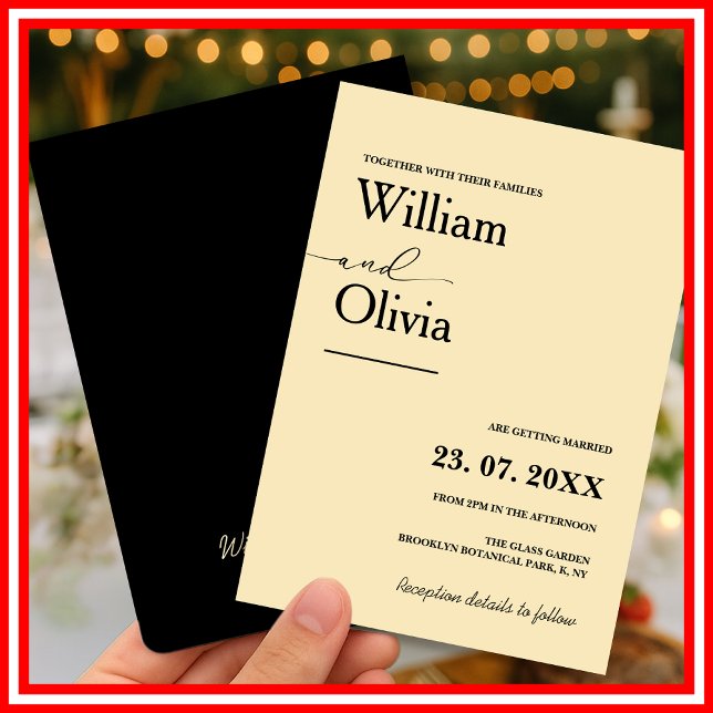 Butter Yellow Wedding Invitation (Creator Uploaded)