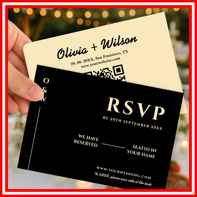 Butter Yellow Wedding QR Code RSVP (Creator Uploaded)