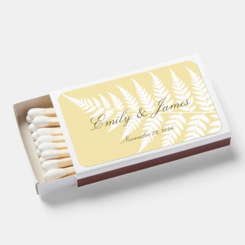 Butter Yellow White Fern Couple Names Matchboxes