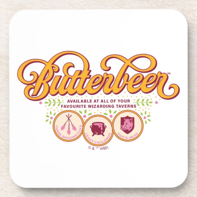 BUTTERBEER™ Available At Wizarding Taverns Beverage Coaster (Front)