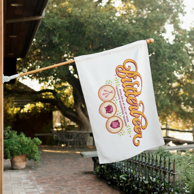 BUTTERBEER™ Available At Wizarding Taverns House Flag (In SItu)