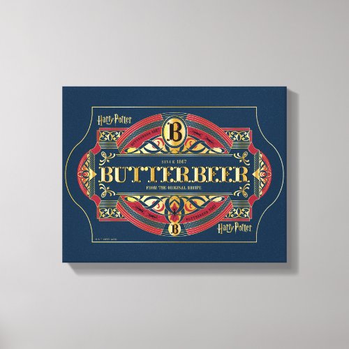 BUTTERBEER Horizontal Logo Canvas Print