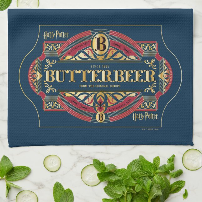 BUTTERBEER™ Horizontal Logo Kitchen Towel (Folded)
