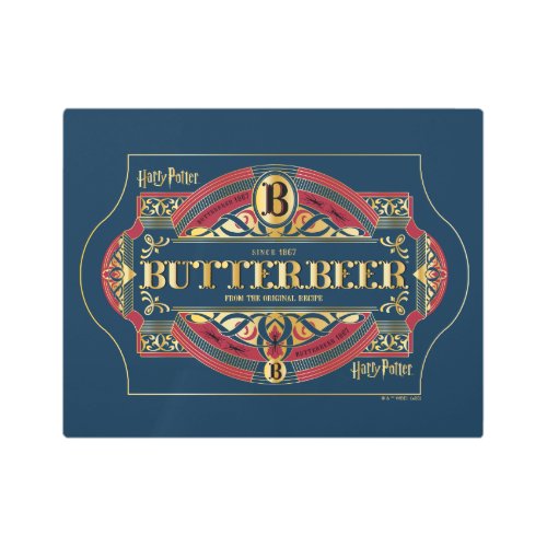 BUTTERBEER Horizontal Logo Metal Print
