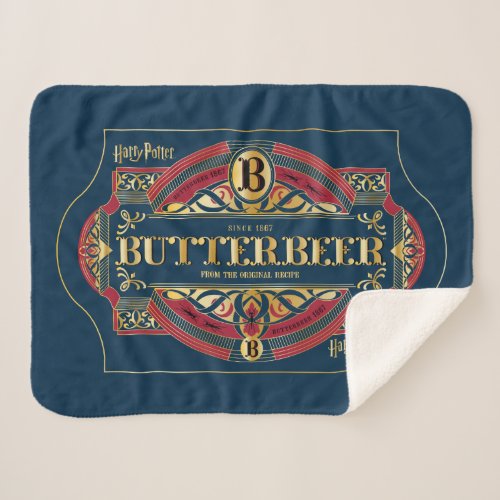 BUTTERBEER Horizontal Logo Sherpa Blanket