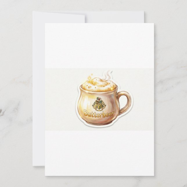 Butterbeer Sticker - Magical Wizarding Drink - Har Invitation (Front)